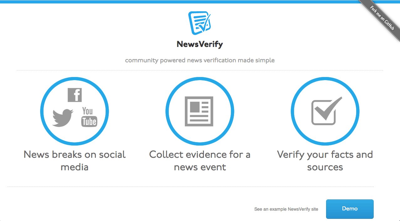 Newsverif github page screenshot